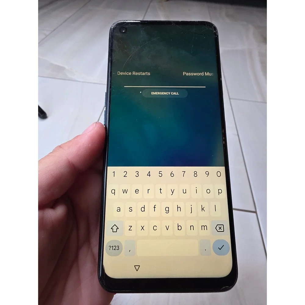 OnePlus Nord N200 5G Blue Quantum 64GB DE2118 Cracked Screen Password Locked F2